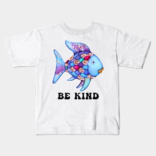 Be Kind Rainbow Fish Teacher Life Teaching Back To School Kids T-Shirt